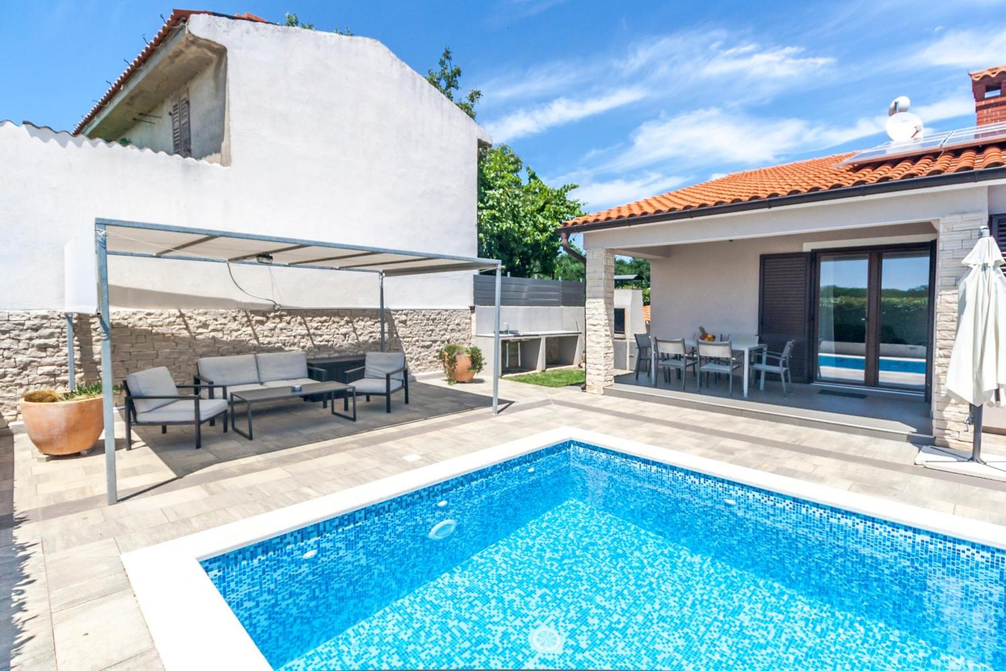 Villa Gortan - Pool House For 7 Guests Near Pula Istria - Ferienhaus Istrien Marcana Ngoại thất bức ảnh